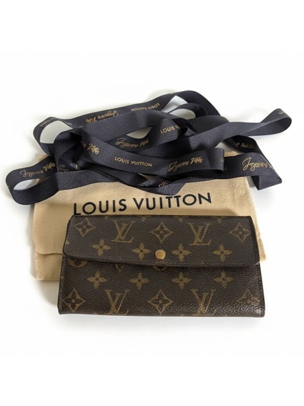 EUC COA LOUIS VUITTON Monogram Portefeuille Sarah Long Wallet